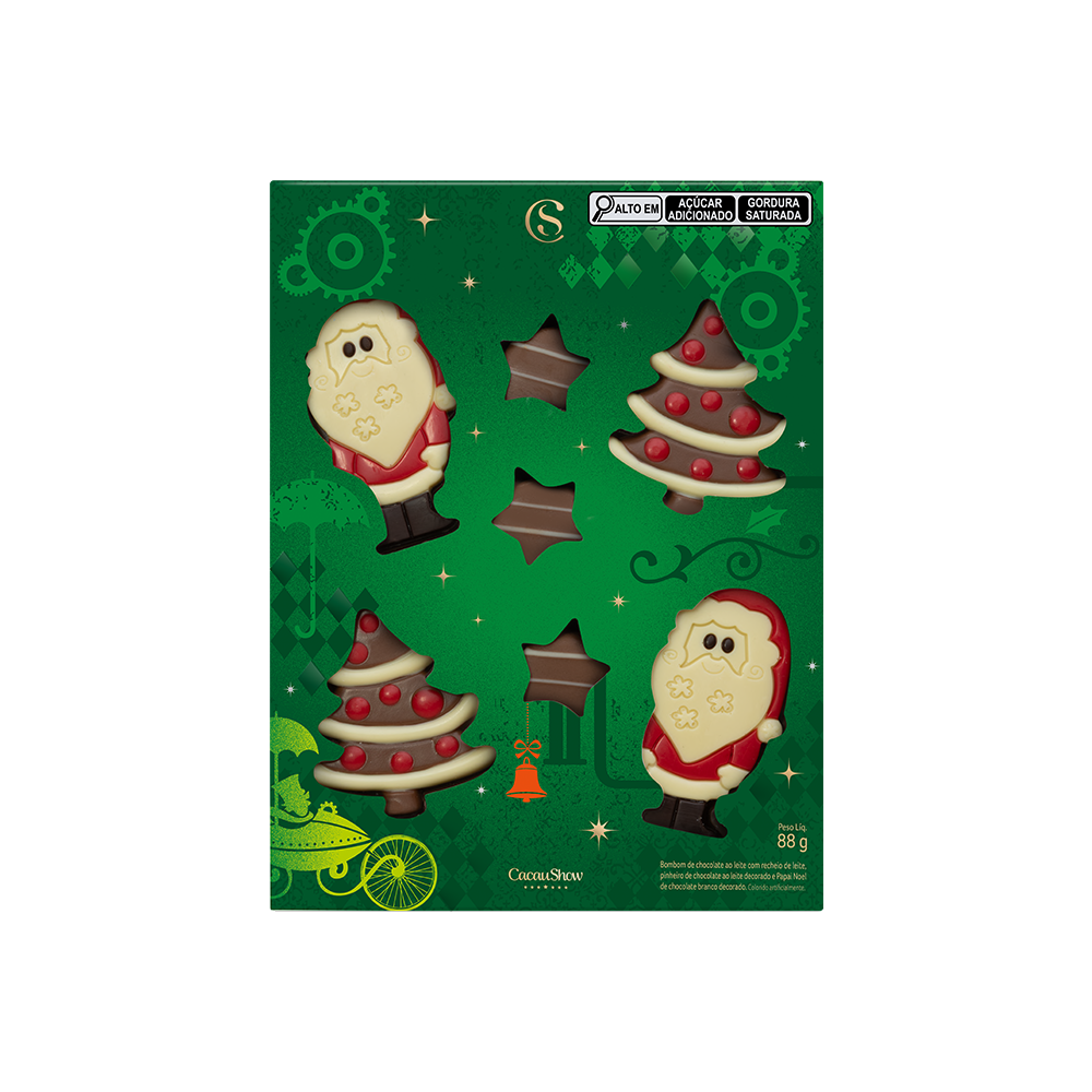 Caixa de Chocolates Cacau Magia Feliz Natal 88g